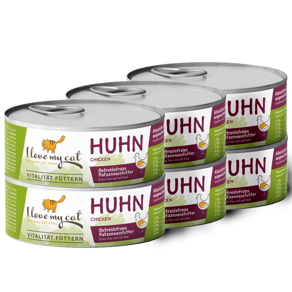Nourriture humide pour chats au poulet - 6x100g