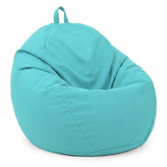 Pouf poire xl d'extérieur - 110x120 cm - bleu caraïbes