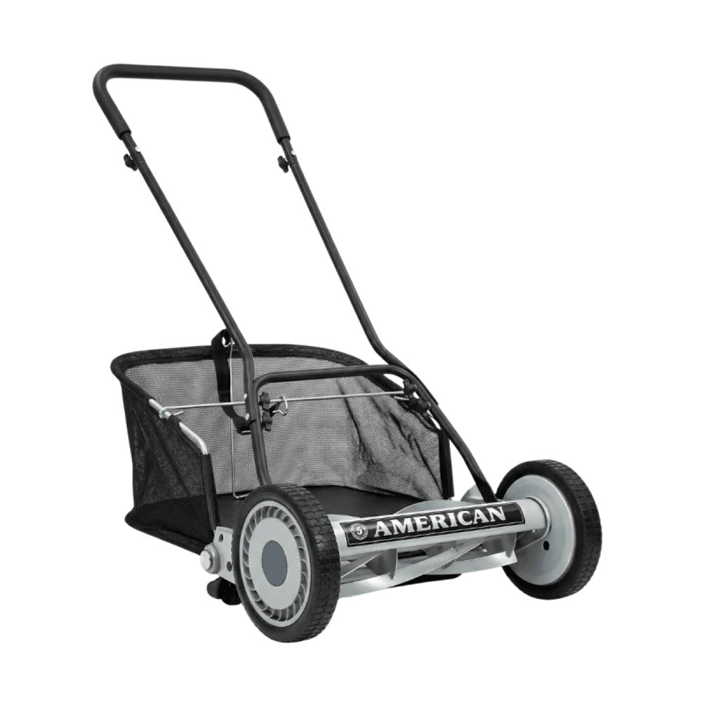 VENTEO Pack Tondeuse Hélicoïdale Manuelle 45cm 5 lames et du Bac 45 à 50cm