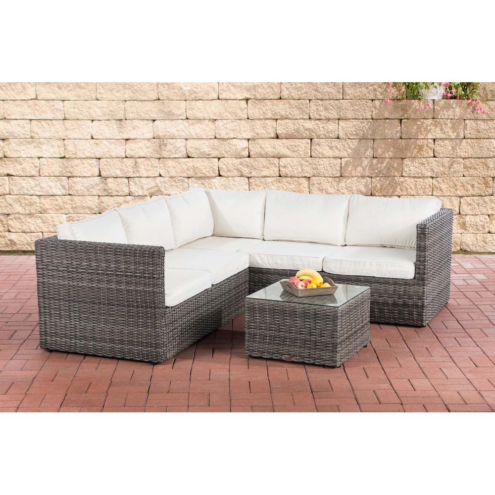 Ensemble canapé d'angle liberi 5mm blanc crème