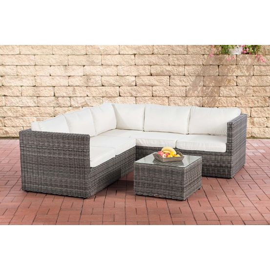 Ensemble canapé d'angle liberi 5mm blanc crème