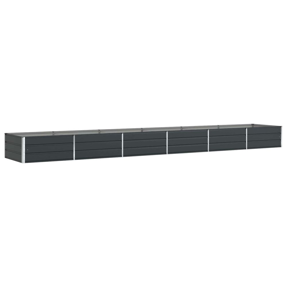 Jardinière d'extérieur anthracite 580 x 100 x 45 cm acier galvanisé