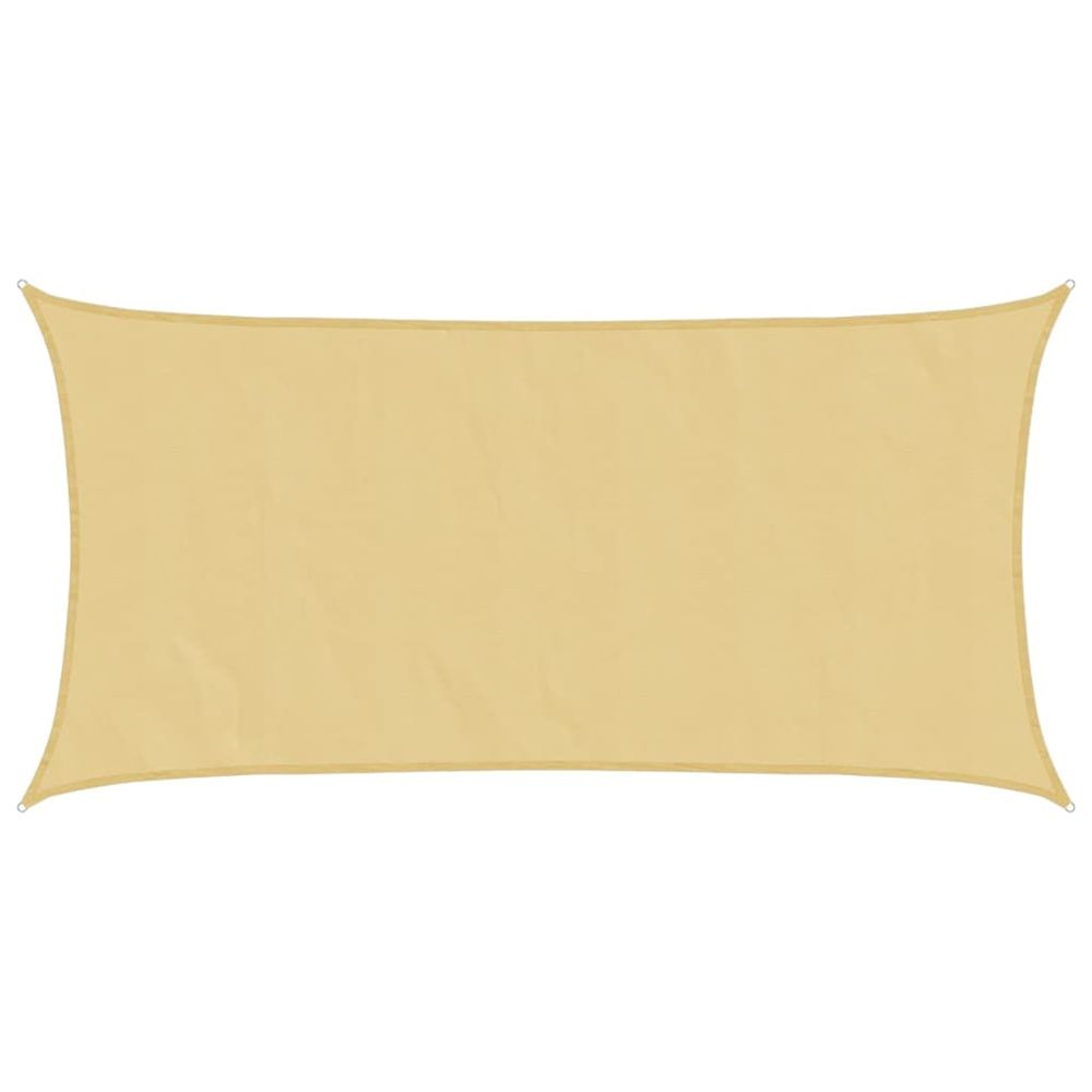 Voile d'ombrage sable 7x4 m 100 % polyester oxford