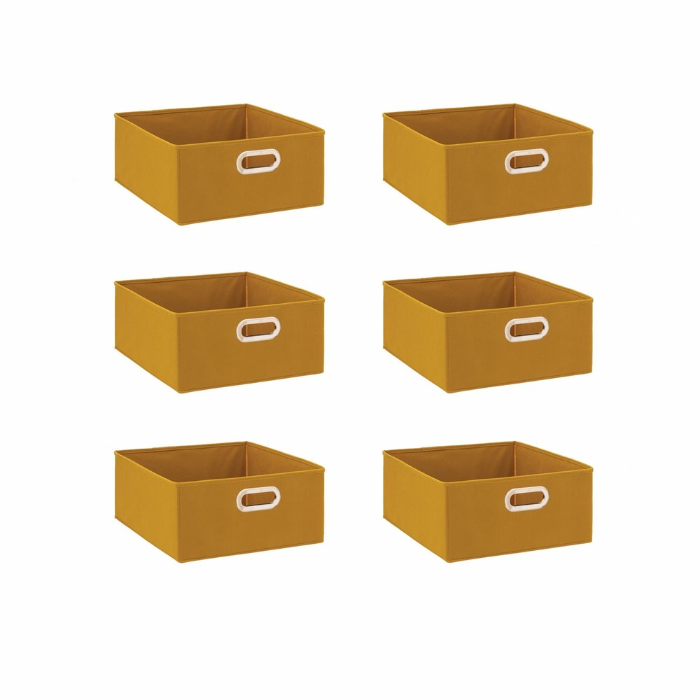 Lot de 6 boites de rangement rectangulaires en tissu mix'n modul