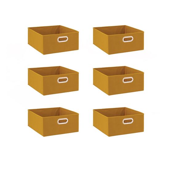 Lot de 6 boites de rangement rectangulaires en tissu mix'n modul