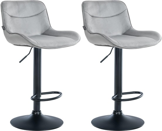 Lot de 2 tabourets de bar vonore velours noir