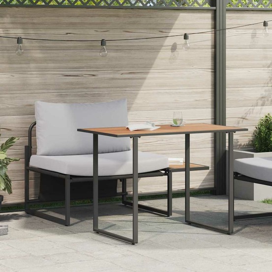 Mobilier de patio en acier 2 pcs gris clair acier