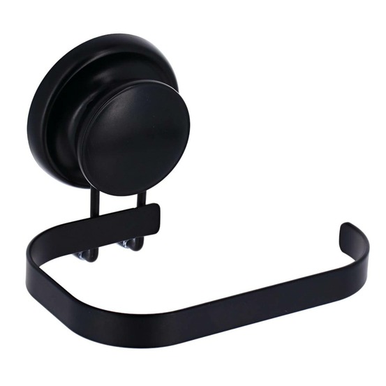 Derouleur metal wc avec ventouse - noir