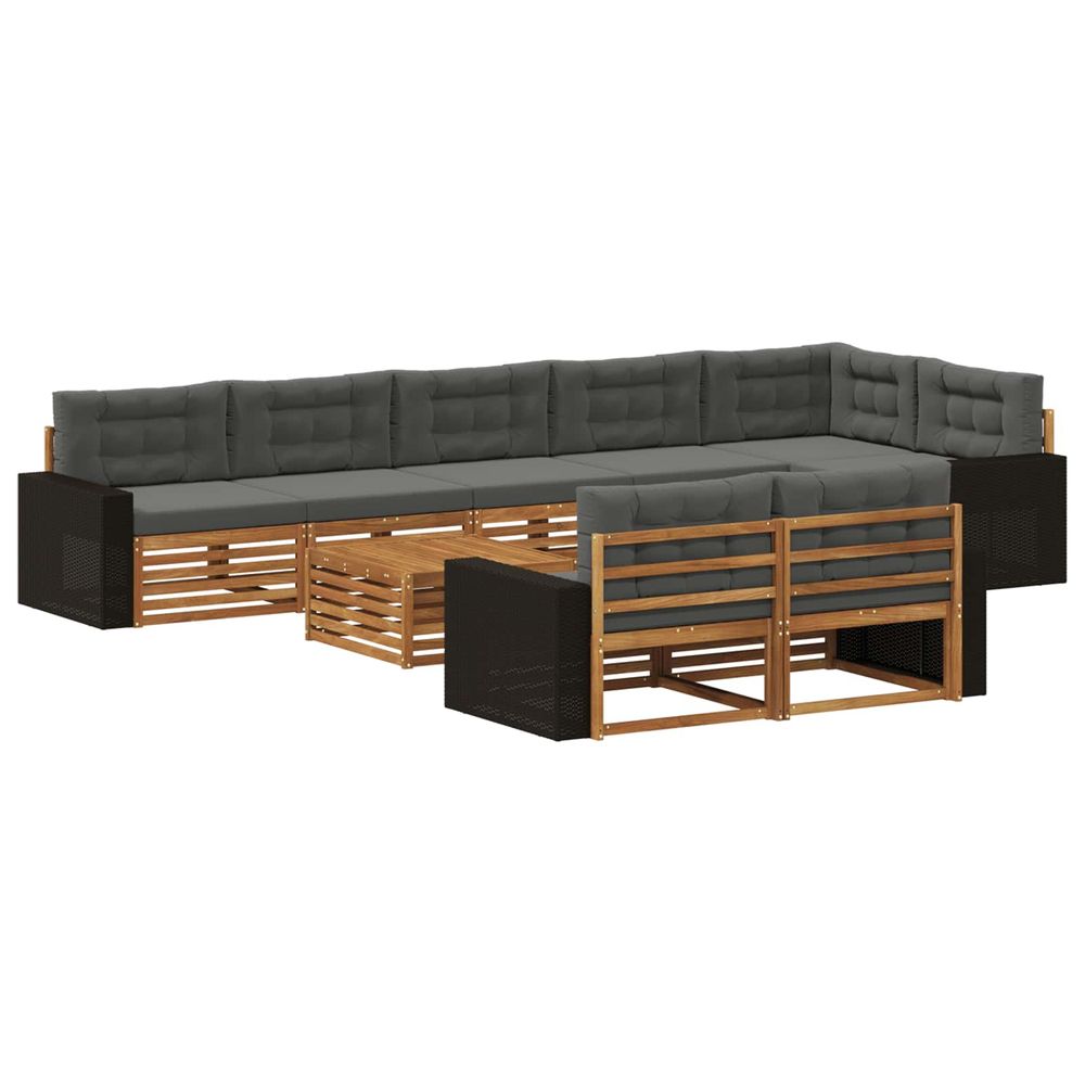 Ensemble de canapés d'extérieur 9 pc