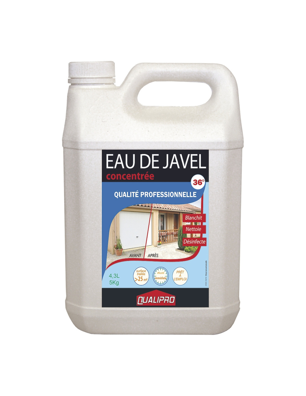 Eau de javel 9,6% 36° 5l