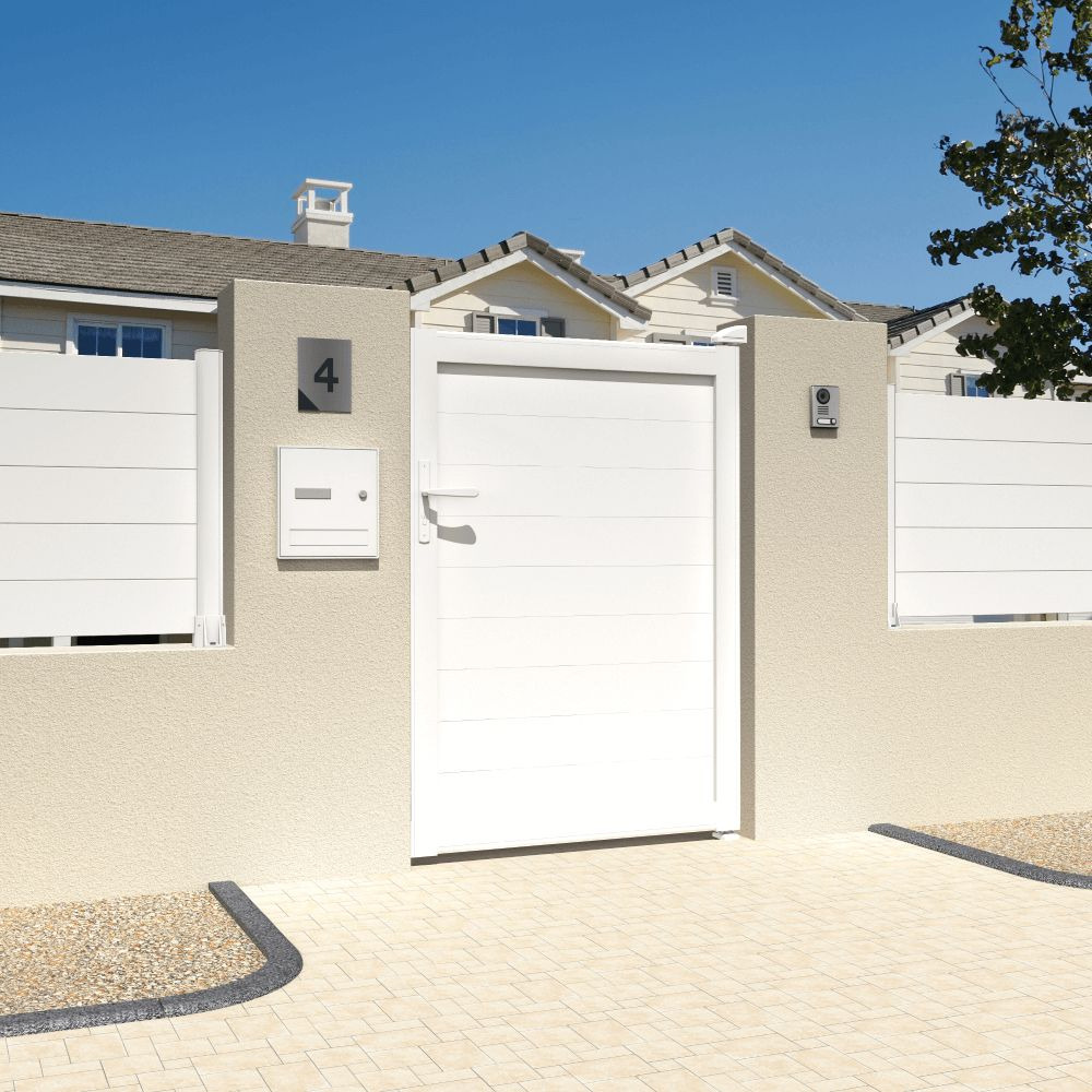 Portillon plein l 1000 x h 1715 mm (blanc satiné ral9010)