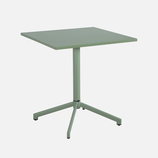 Table de jardin bistrot carrée pliante acier 2 places 70 cm - chiara