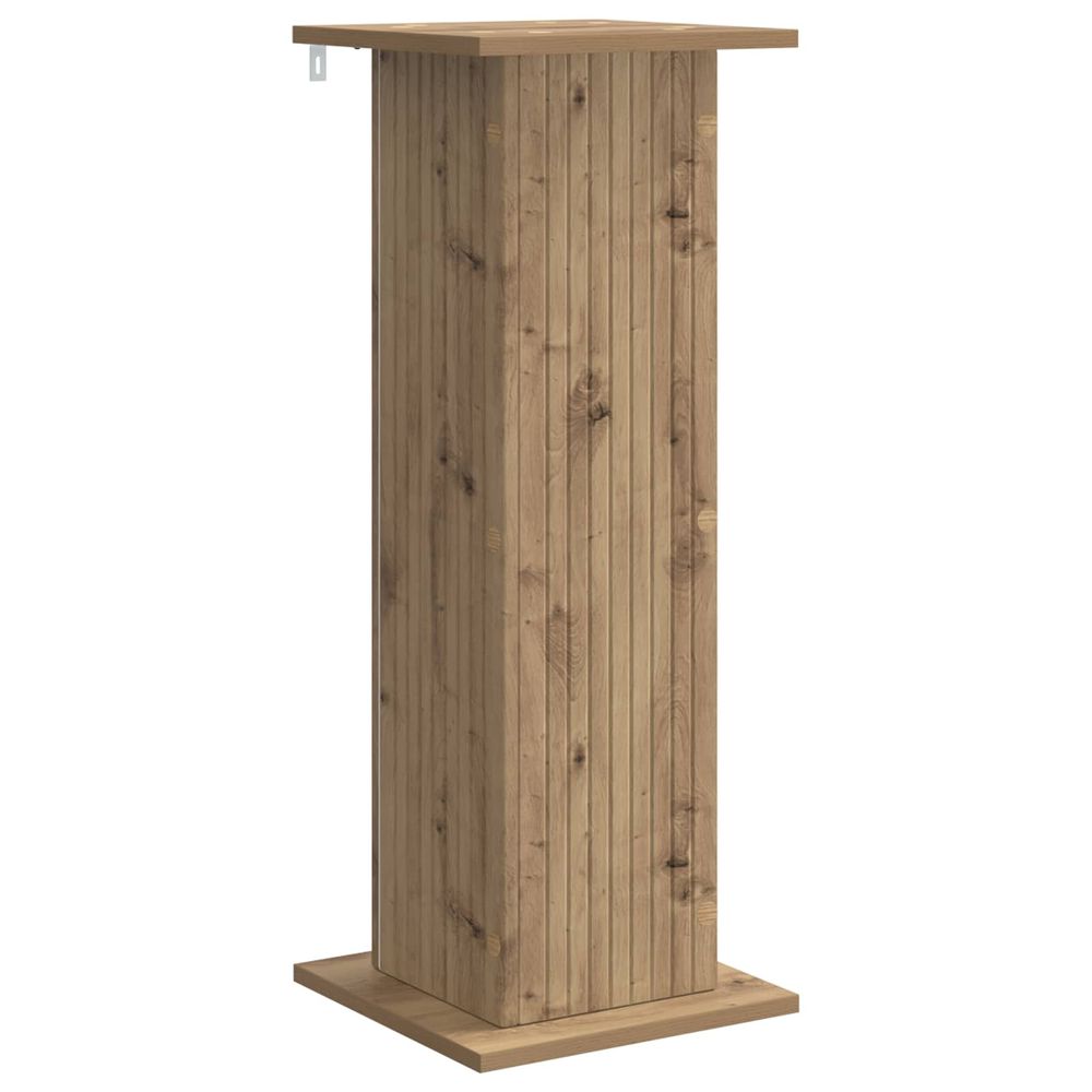 Support de plante chêne artisanal 30,5 x 30 x 80,5 cm