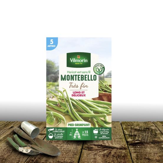 Graines de haricot grimpant montebello - vilmorin sachet - 20 mètres