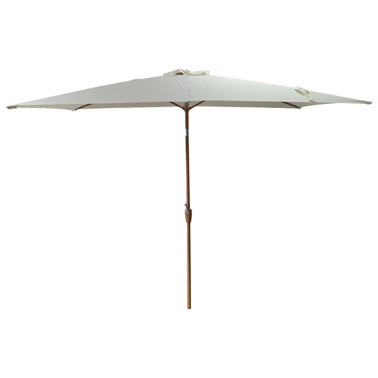 Parasol droit hapuna rectangulaire 2x3m beige et effet bois