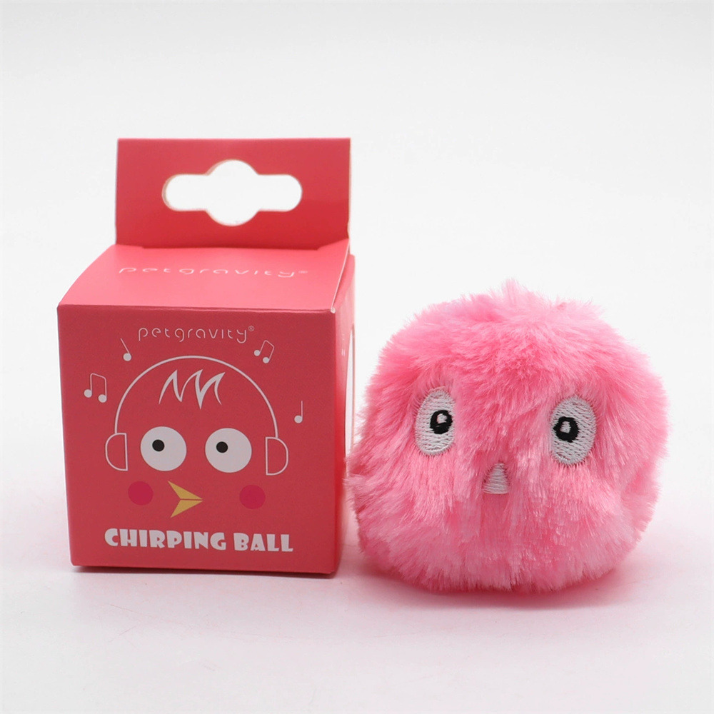 Balle interactive en peluche pour chat dtopbuyage
