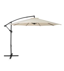 Parasol banane à mât déporté 3 m - crème