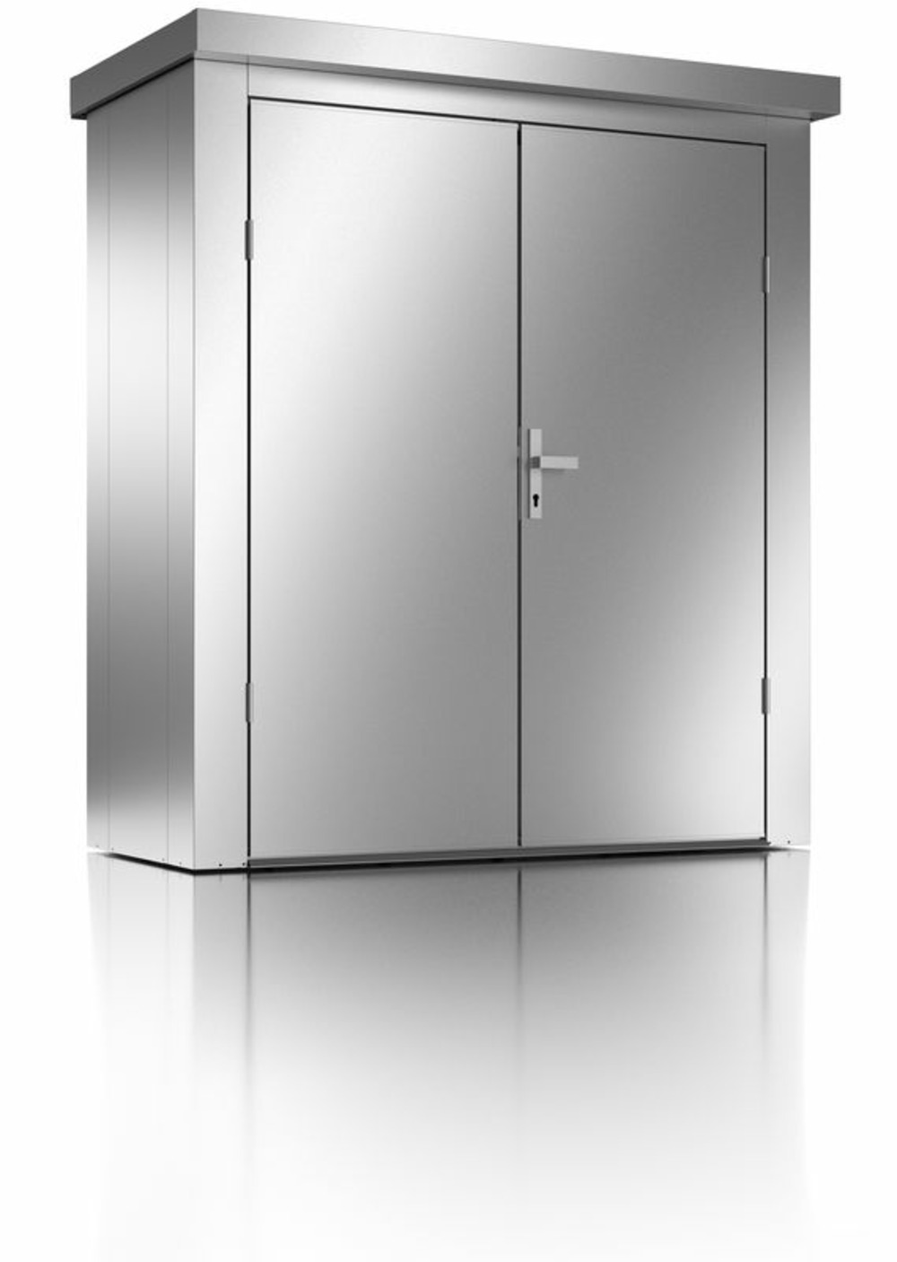 Abri de jardin - taille s - argent métallisé - 190x118x213 - acier