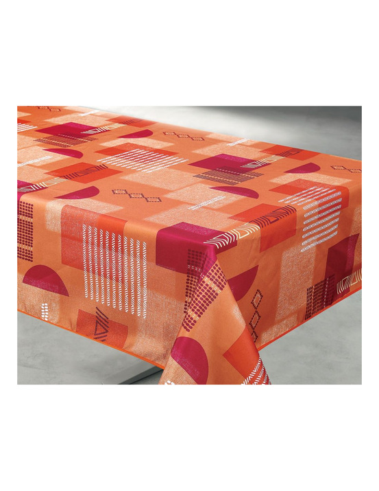 Nappe polyester 140x240cm tessa terracotta sur cintre - access deco