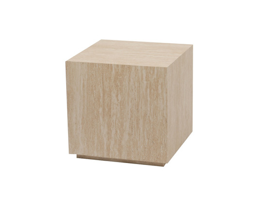 Bout de canapé kub travertin