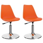 Chaises de salle à manger pivotantes 2 pcs orange similicuir