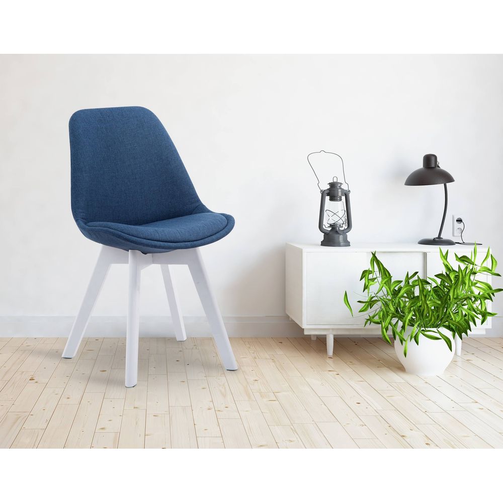 Chaise visiteur borneo v2 tissu blanc