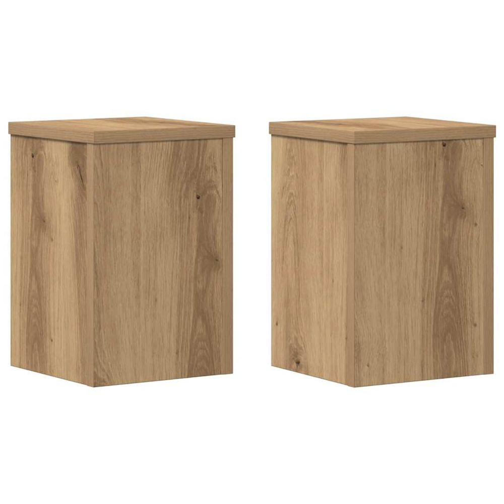 Supports pour plantes 2 pcs chêne artisanal bois d'ingénierie