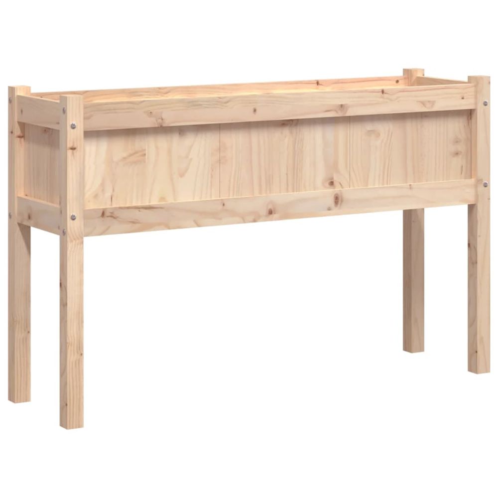 Jardinière d'extérieurs avec pieds 110x31x70 cm bois de pin massif