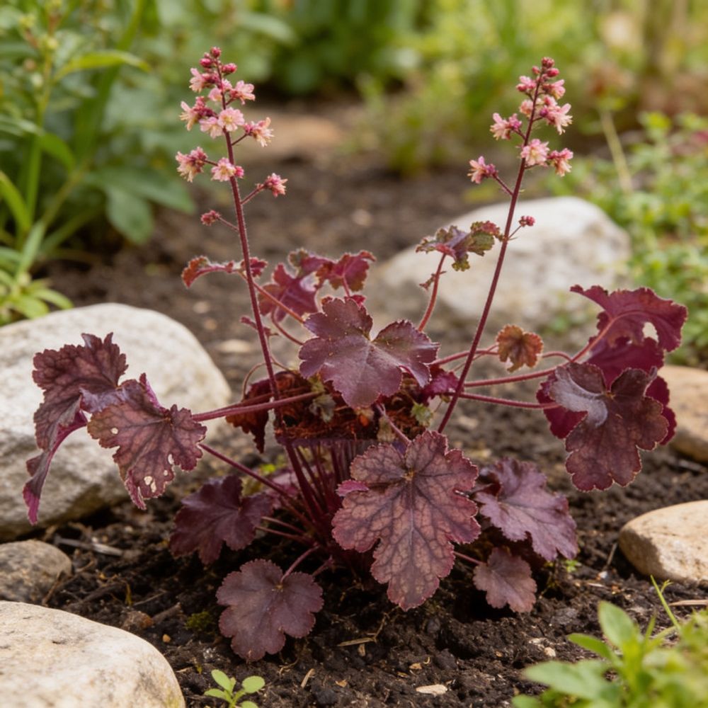 Heuchère plum pudding 20cm godet 9cm - heuchera