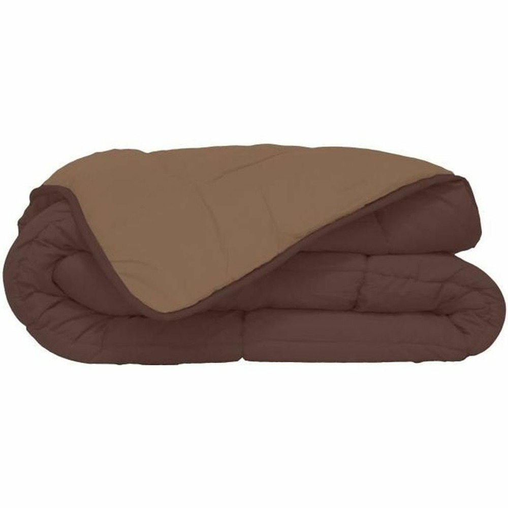 Couette chaude microfibre choco & moka 200 x 200 cm