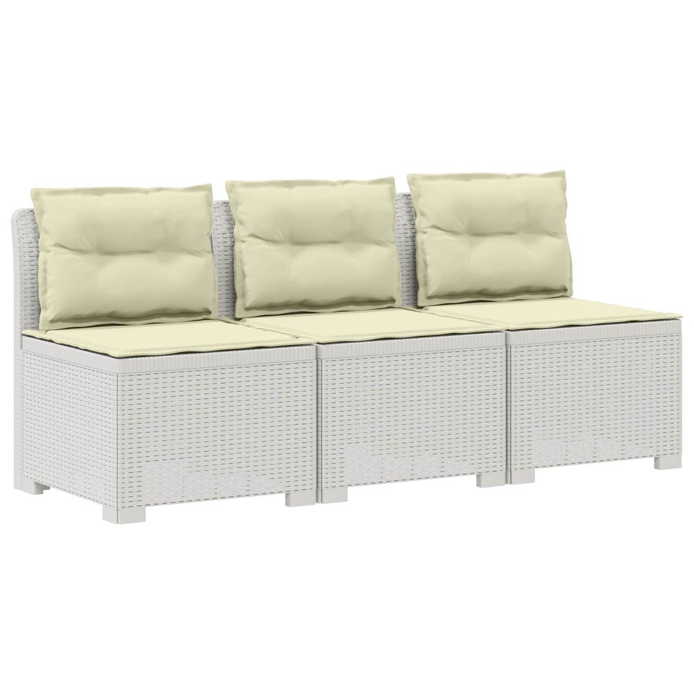 Canapé de jardin 3 places avec coussins look rattan 3 place pp