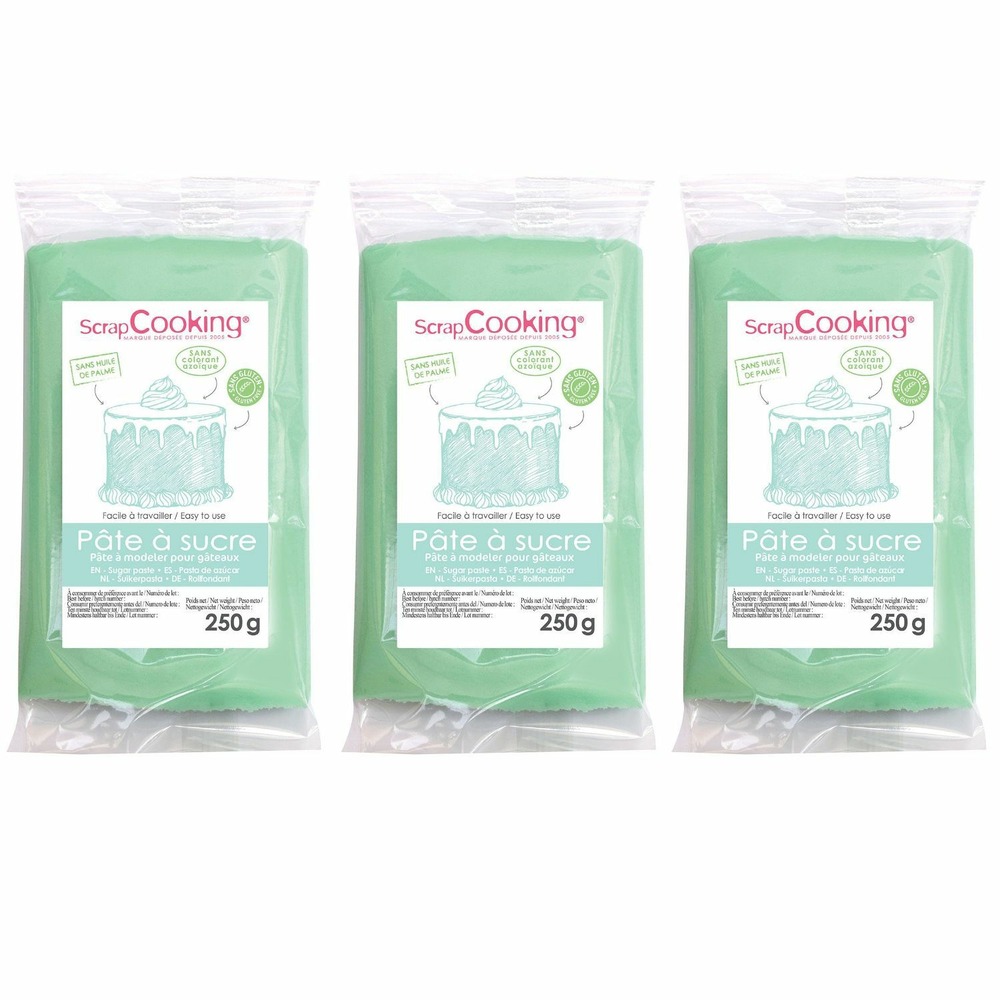 Pâte à sucre vert d'eau 750 g