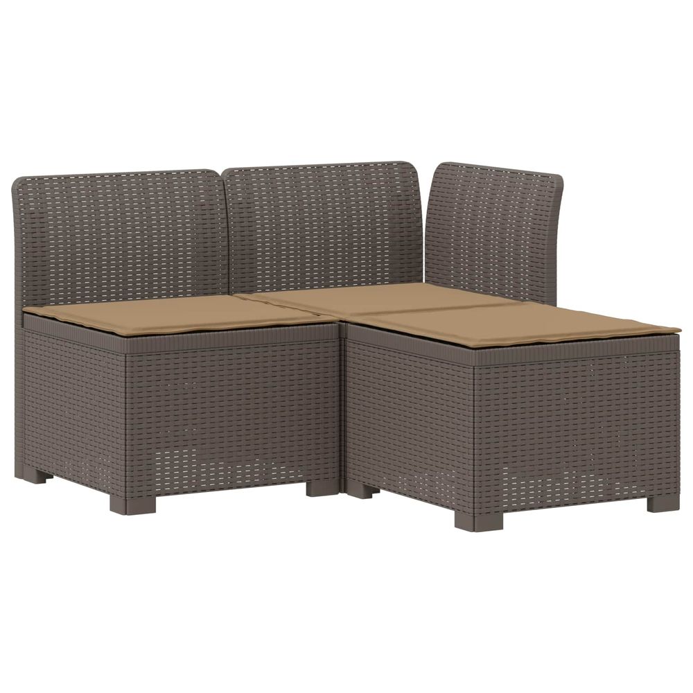 Canapé de jardin 3 places avec coussins look rattan 3 place pp