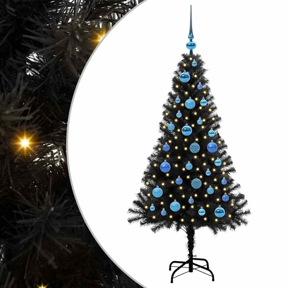 Sapin de noël noir 150 cm pvc