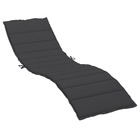 Coussin de chaise longue noir 200x70x3 cm tissu oxford