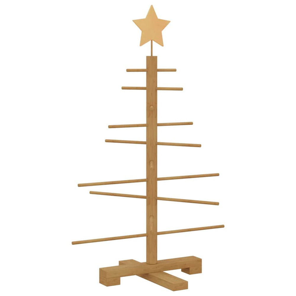 Arbre de noël en bois avec support marron 75 cm bambou