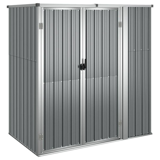Abri à outils de jardin gris 161x89x161 cm acier galvanisé