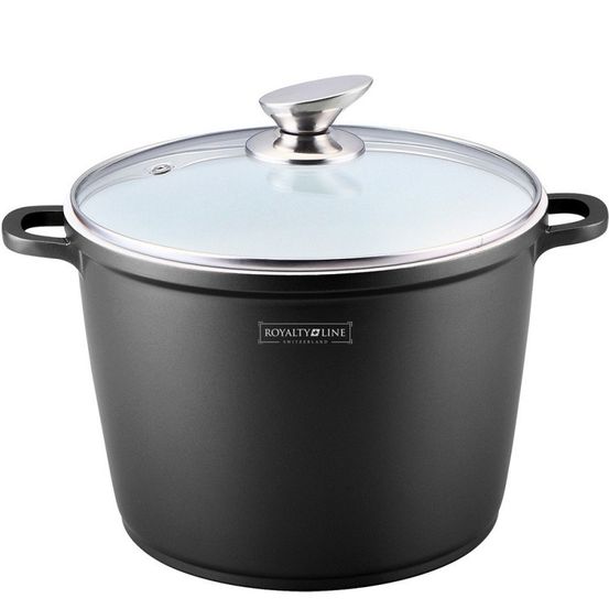 Royalty line rl-ad24m: casserole profonde en revêtement de marbre, 24 cm