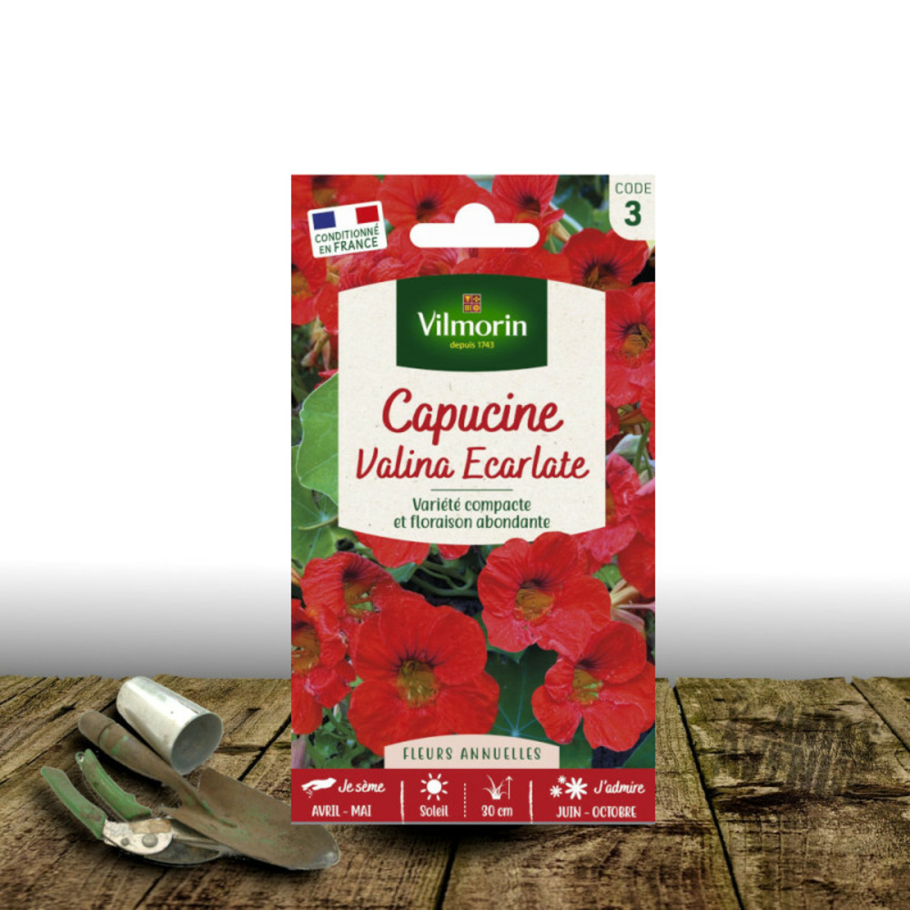 Graines de capucine valina écarlate - vilmorin sachet