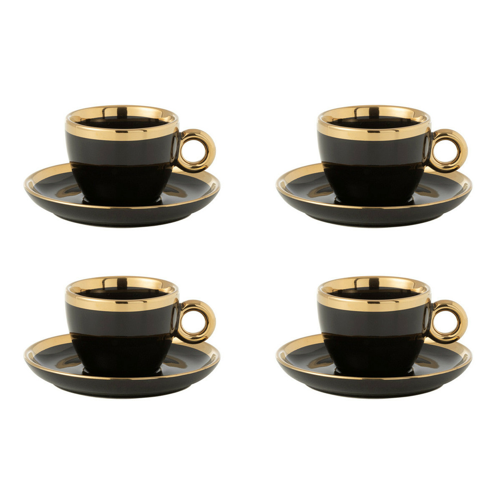 Lot de 4 tasses & sous-tasses 