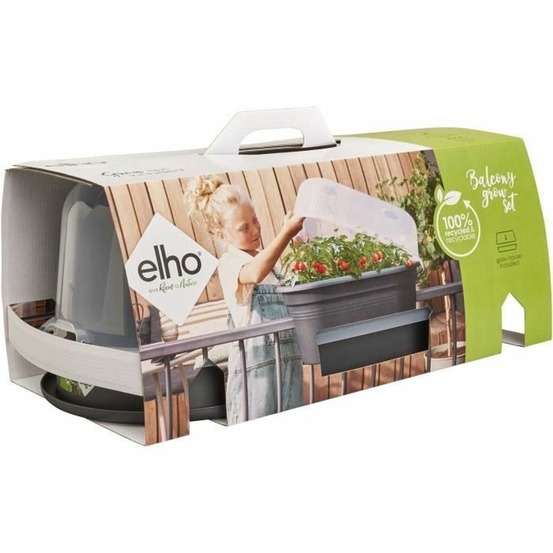 Balconnière gb set de cult - l 55 x b 28,5 x hauteur 25 cm - living noir 100% recyclé