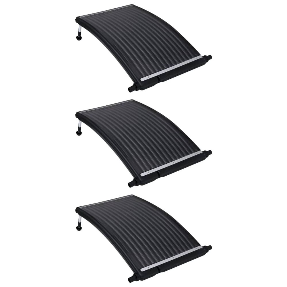 Panneaux de chauffage solaire de piscine courbés 3 pcs 110x65cm