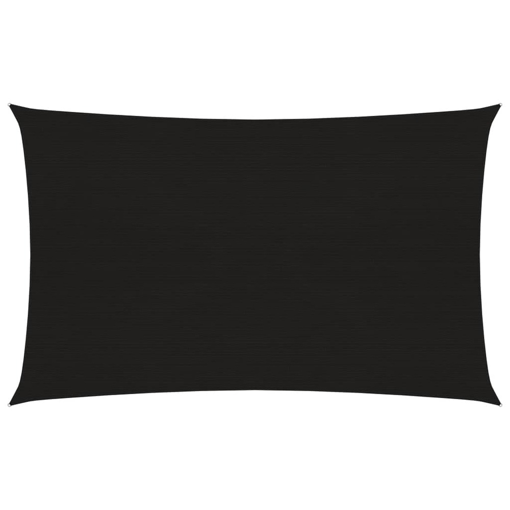 Voile toile d'ombrage parasol 160 g/m² pehd 2 x 4,5 m noir