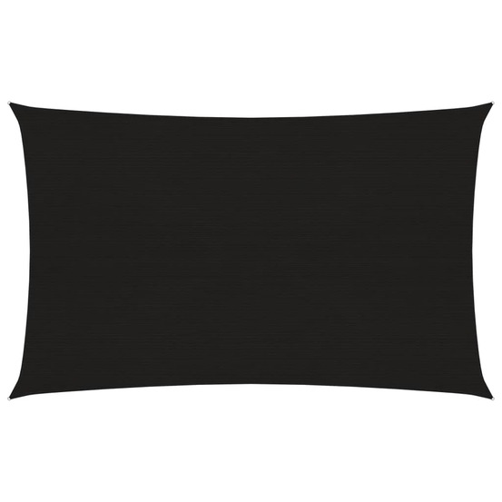 Voile toile d'ombrage parasol 160 g/m² pehd 2 x 4,5 m noir