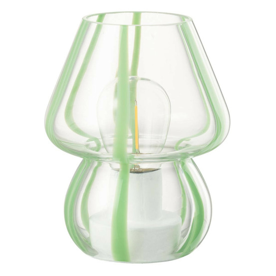 Lampe à poser rayures en verre