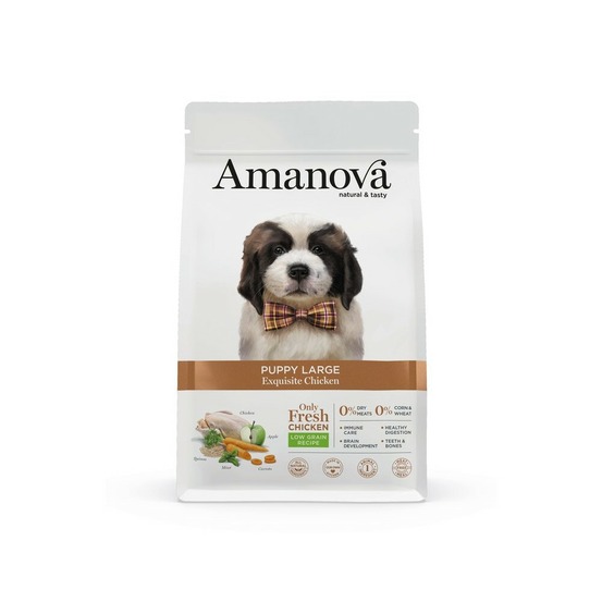 Croquettes chiot grande race poulet amanova 12 kg