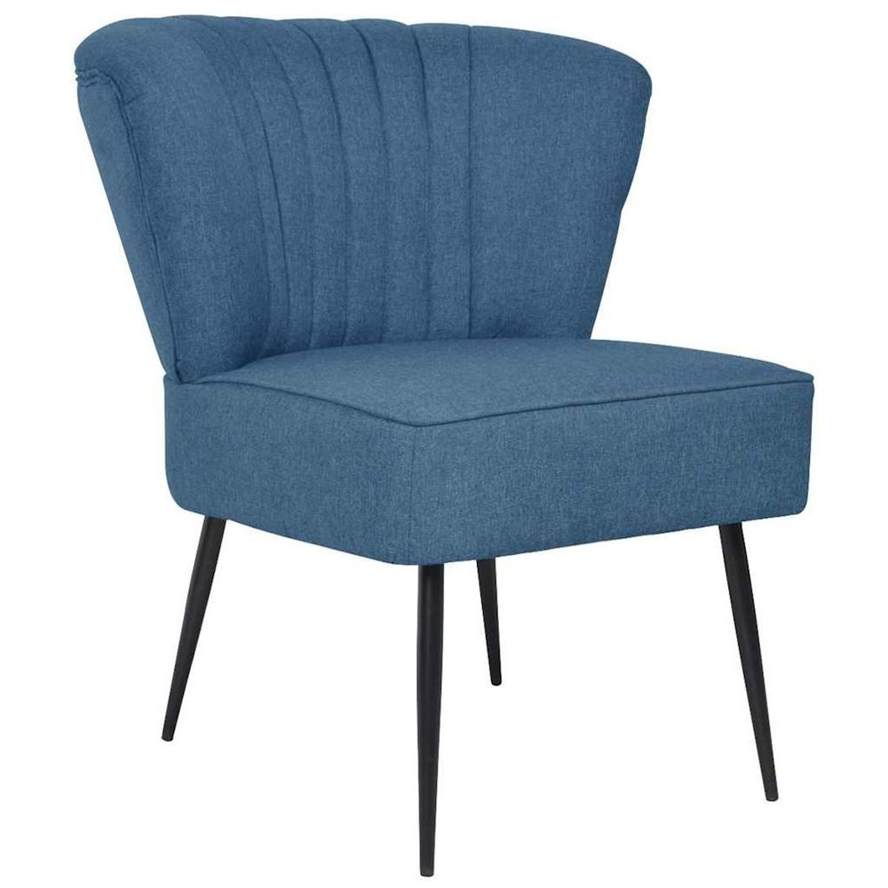 Chaise de cocktail Bleu Tissu