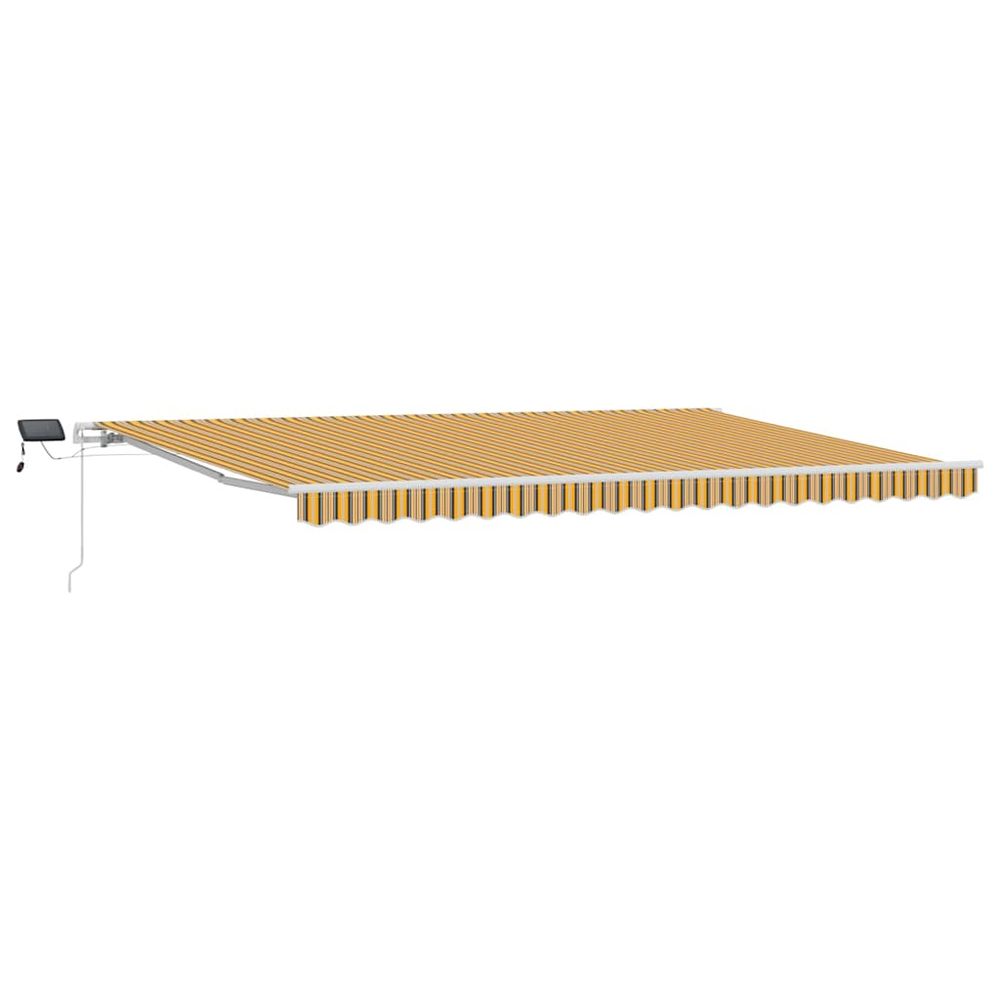 Auvent rétractable multicolore 500 × 300 cm tissu et aluminium