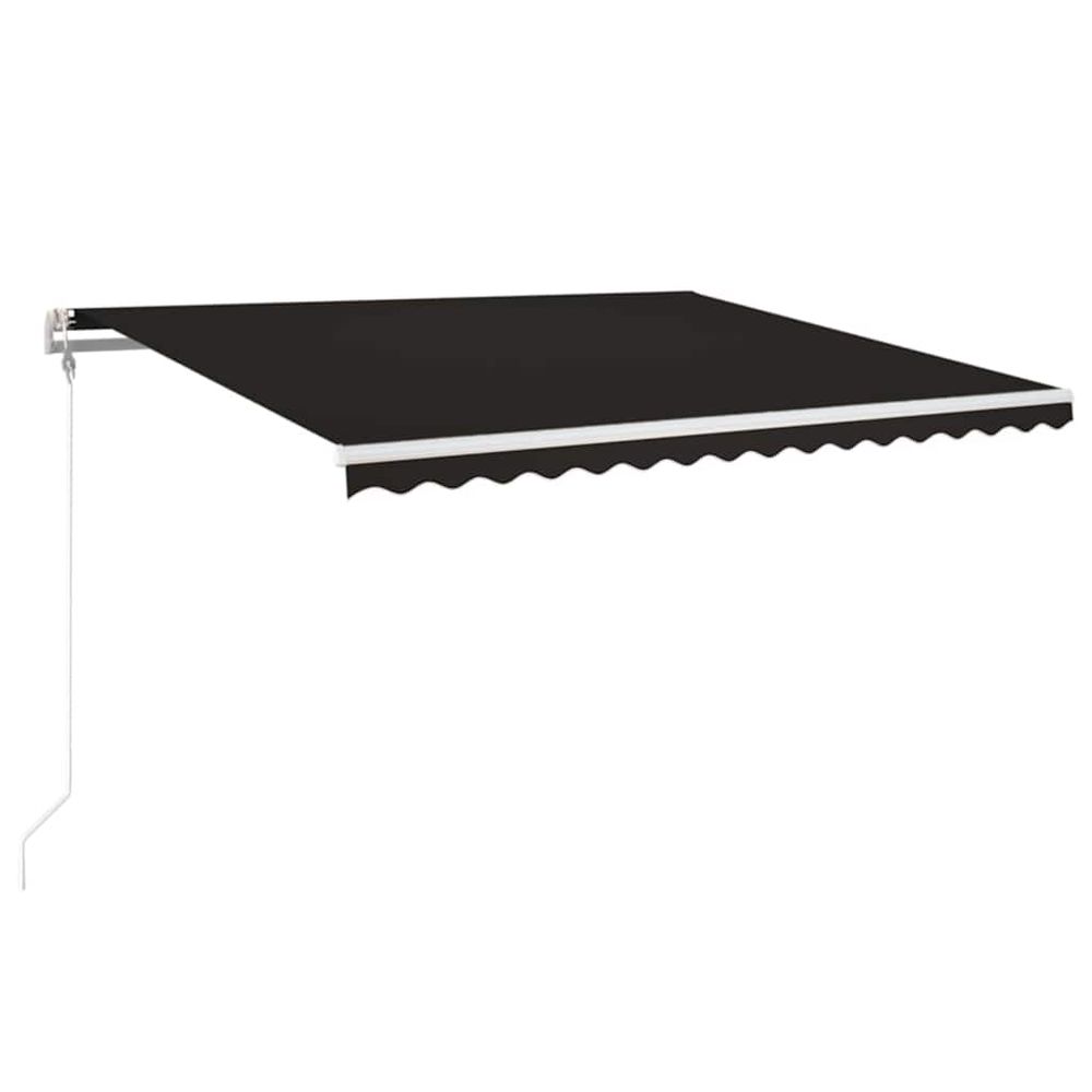 Auvent automatique capteur de vent et led 400x350 cm anthracite