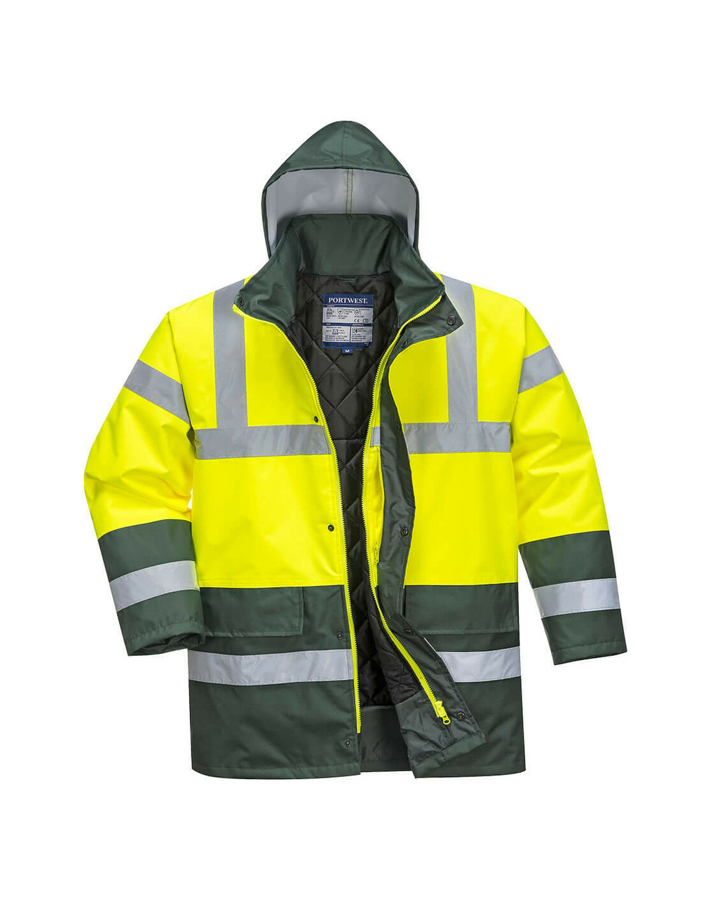 Parka bicolore traffic couleur : jaune/vert taille m - portwest
